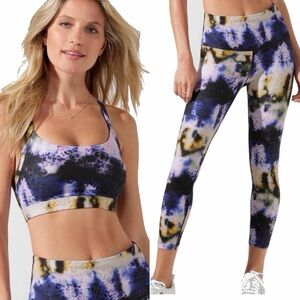 Lot of 2: Lorna Jane Tie Dye Sports Bra & Tights Sz. S *EUC* MSRP: $190+tax
